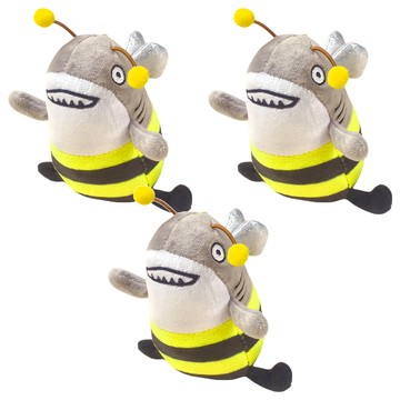 鯊bee鯊魚吊飾  灰色+黃色  3個
