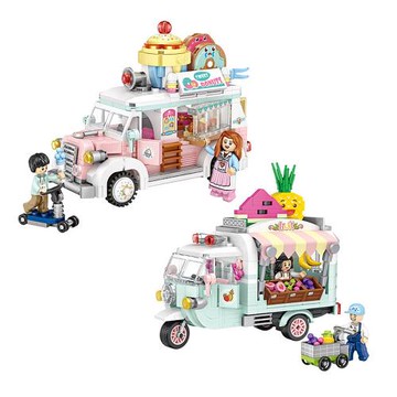 LOZ mini 鑽石積木-1737 水果車 1738 甜品車