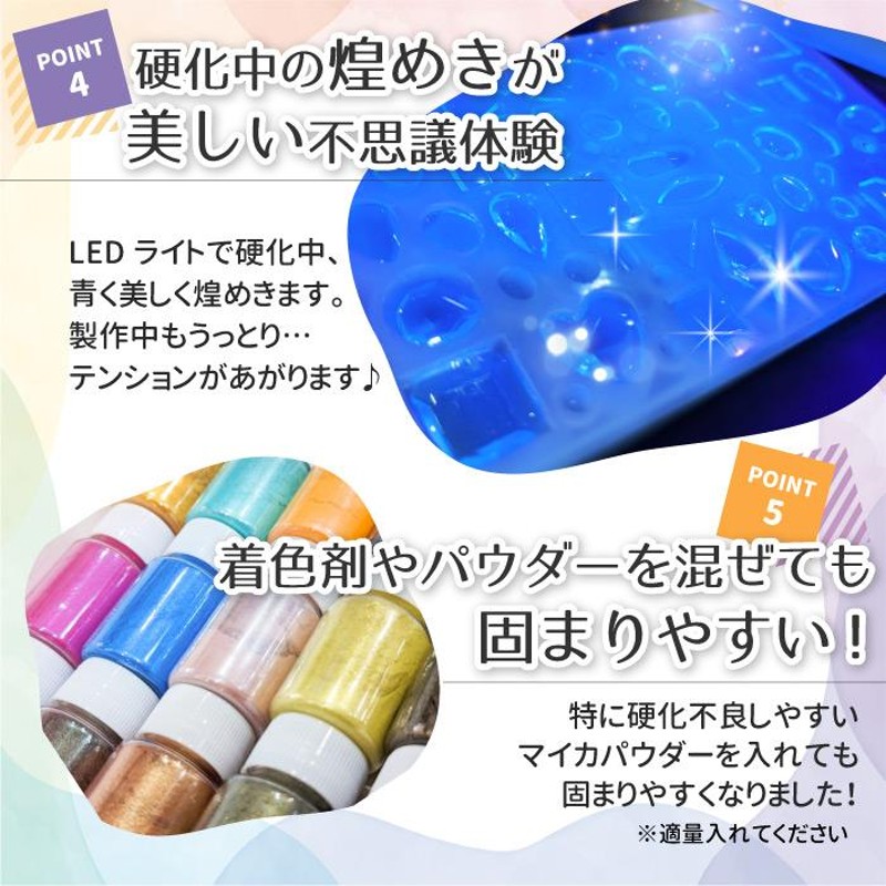 組み合わせ自由3本＆調色スティック付き 】キララ UVレジン液 100g