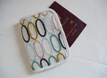 刺繡設計 支持客制化客製尺寸和內部結構 護照包 旅行護照夾