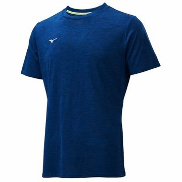 MIZUNO 美津濃 短袖上衣 男 慢跑 透氣 藍 J2TAD00511