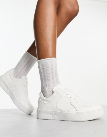ASOS DESIGN Digit lace up trainer in white