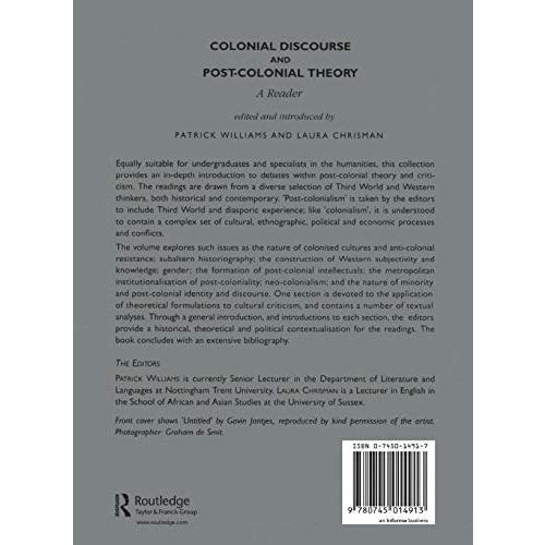 Colonial Discourse and Post-Colonial Theory