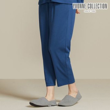 YVONNE 以旺傢飾【暖薑纖維】素面長褲-普魯士藍(M/L)