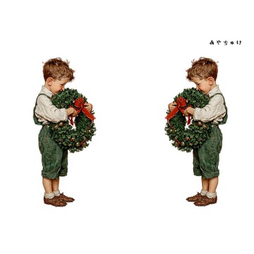 【11月新品2】08-108-0099 人物貼紙 聖誕復古風