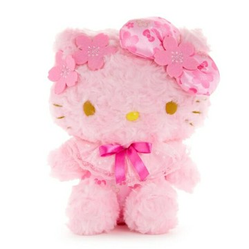 小禮堂 Sanrio 三麗鷗 Hello Kitty 絨毛玩偶娃娃 12吋 (粉櫻花款)