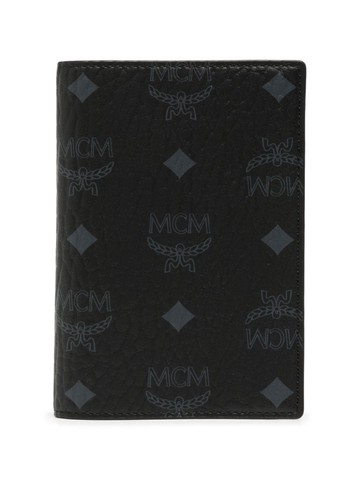 MCM - Ottomar Visetos-print passport holder - unisex - Canvas/Leather - One Size - Black