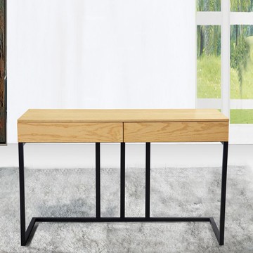 【FA825-2】菁英4尺栓木本色二抽書桌