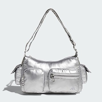 Adidas FUSTL SHLDR Bag [JE3902] 女 肩背包 機車包 太空包 復古 多口袋 愛迪達 銀