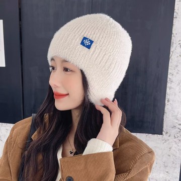 🔥台灣現貨🔥秋冬新款 針織帽子 男女情侶款 毛絨保暖 護耳帽 戶外騎行 毛綫帽 滑雪套頭 冷帽 氣質奶奶帽 CLWA