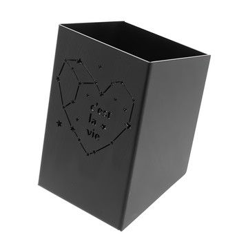 OPUS 東齊金工 歐式鐵藝星空筆筒  C'est La Vie 經典黑  1個