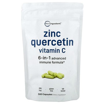 Micro Ingredients, Zinc Quercetin Vitamin C , 240 Capsules
