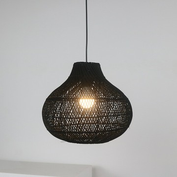 ??快速出貨?? 附發票 北歐侘寂風創意藤編吊燈茶室民宿餐廳客廳床頭臥室餐廳吊燈LED