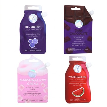 西瓜/藍莓/巧克力/棉花糖 35ml/袋裝  乳霜面膜 保濕修護 提亮緊緻  煥活提亮  光澤保濕