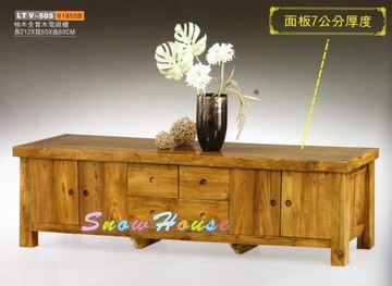 ╭☆雪之屋居家生活館☆╯71-LTV-505 柚木全實木電視櫃/收納櫃/置物櫃