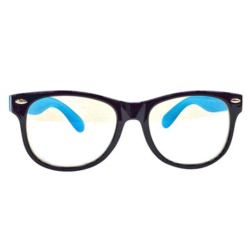Quinta UV400濾藍光兒童護目眼鏡 過濾藍光減少損傷/TR90安全材質-QTK826F  黑框藍  12.7 x 11.4cm