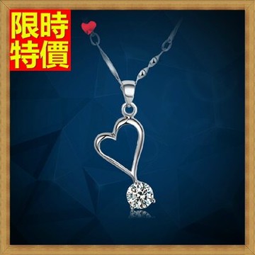 925純銀項鍊純銀吊墜-時尚簡約唯有愛母親節情人節生日禮物女飾品67o25【獨家進口】【米蘭精品】