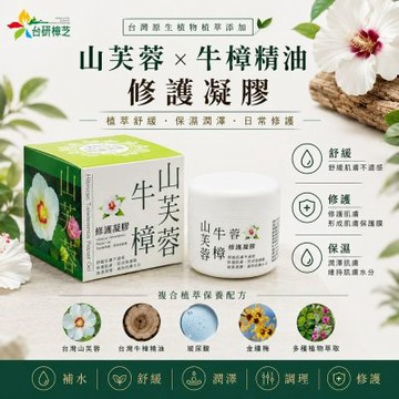 台研樟芝 山芙蓉牛樟精油修護凝膠(60g/盒)(保濕/修護/晚安面膜/蘆薈膠/全身肌膚皆可使用)