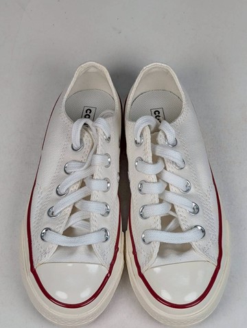 微瑕疵-左右腳中底色差帆布泛黃 368988C P12 CONVERSE CHUCK 70 OX 低筒休閒鞋中大童白