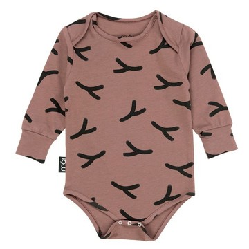 Moi Kids 冰島有機棉童裝嬰幼兒包屁衣新生兒至18個月 磚紅色