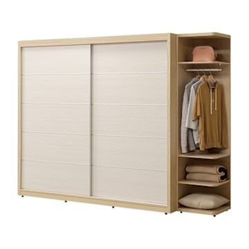 唯熙傢俱-雷莎原木雙色8.6尺滑門衣櫃