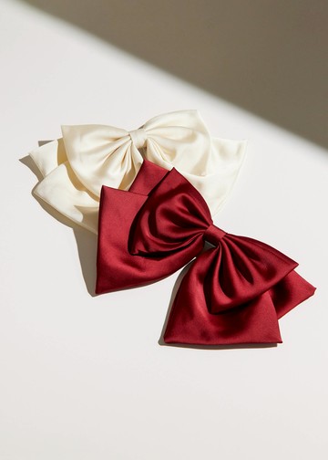 緞面蝴蝶結・髮夾