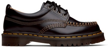 Dr. Martens 黑色 Lowell Leather Moc Toe 德比鞋