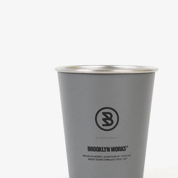 BROOKLYNWORKS 不鏽鋼單杯-灰色(2入)