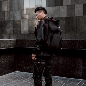 ORIBAGU 摺紙包_Air黑犀牛 後揹包 (小)