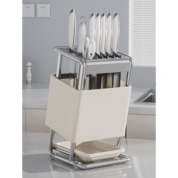 廚房刀架置物架一體多功能刀架子家用臺面放刀具刀座菜刀瀝水收納