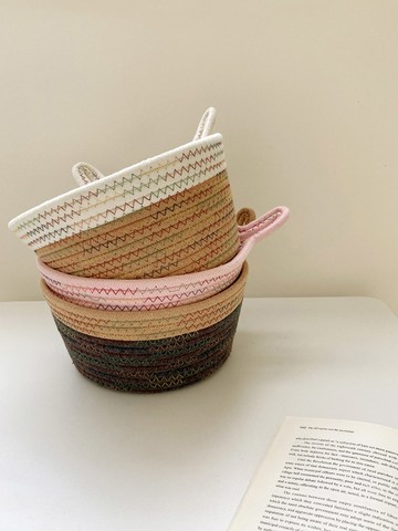 日式兔耳朵造型編織收納籃