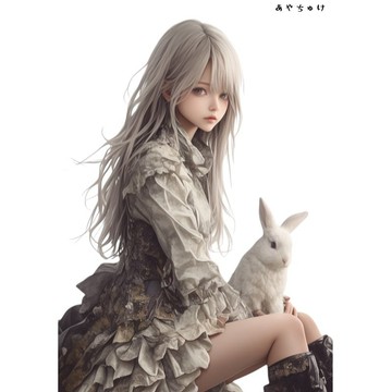 【3 月新品 2】07-095-0236 人物貼紙 動物與女孩蕾絲