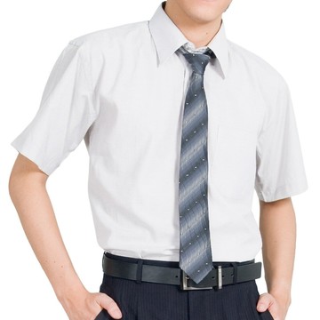 CHINJUN 【CHINJUN】男士商務襯衫 抗皺加強 短袖 白色 條紋 素面