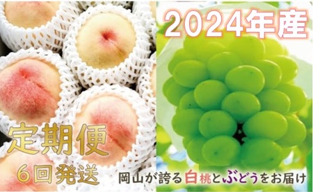 岡山県産　桃 約4kg・シャインマスカット 約5kg 計6回発送