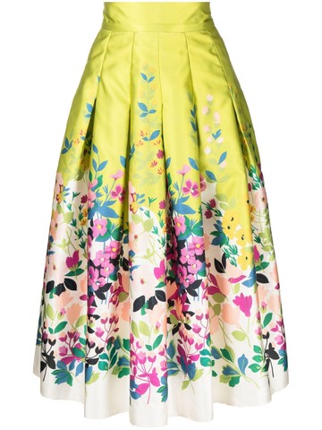 Bambah - floral-print pleated skirt - women - Polyester - 10 - Multicolour