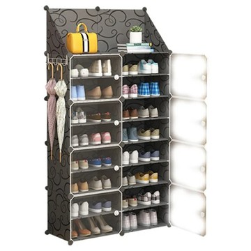 德利生活 側開二層組合鞋櫃 2列8