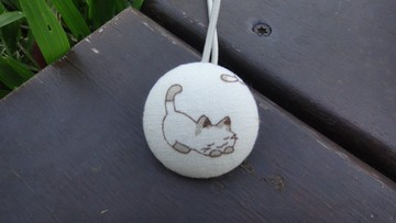 手感布包釦髮束 - Cat