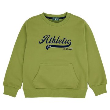 Crocodile Junior小鱷魚童裝- 英文印字刺繡口袋大學T恤 ( C68413-43 大碼)