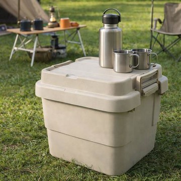 AOTTO 無印款軍規高耐重扣式多功能提把收納箱-30L