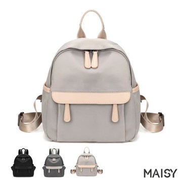 【MAISY】韓版輕奢牛津布小背包(現+預  黑色／深灰色／杏灰色)