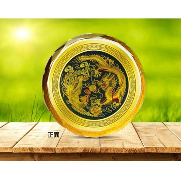 龍鳳呈祥純金水晶文鎮 祥瑞龍鳳和鳴 紀念 收藏 送禮 祝賀 禮贈品