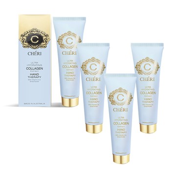 【澳洲 Cheri】頂級水潤膠原蛋白萃取護手霜-4入組 75ml/瓶