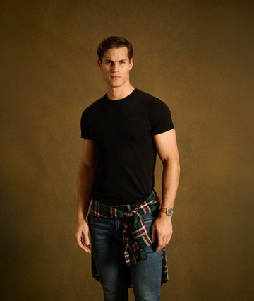 Superdry Men's Men's Organic Cotton Essential Logo T-shirt Black / Black/black - Size: L