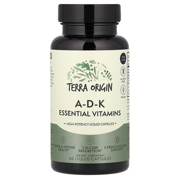 Terra Origin, A-D-K 必需維生素，60 粒液體膠囊