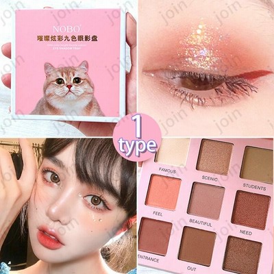 クリスマス価格♡ 新品パレットF 4type かわいい 犬 猫 プリント 9color setアイシャドウ アイ