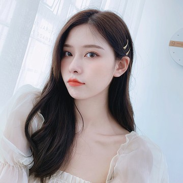 少女碎發發夾女網紅后腦勺夾子頭飾個性幾何金色卡子發卡邊夾