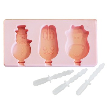 Betty's 焙蒂絲 3連可愛造型冰棒模 180 x 95mm  粉色  1個