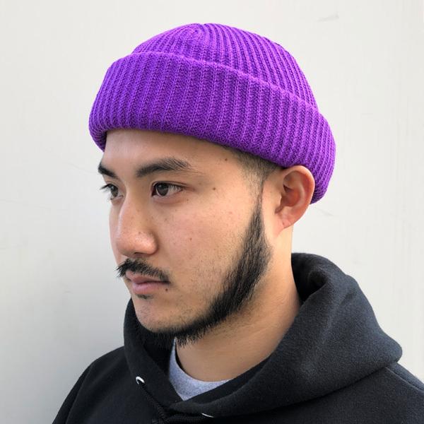 ADVANCE アドバンス ACRYL BEANIE アクリルビーニー PURPLE ワッチキャップ くるくるビーニー ニット帽 パープル 紫 通販  LINEポイント最大0.5%GET LINEショッピング