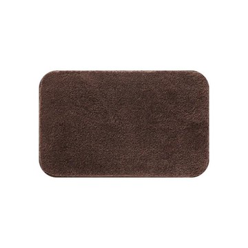 毛絨絨吸水防滑地墊 超細纖維 底部防滑 柔軟舒適  80 x 50cm  深咖啡色  1個
