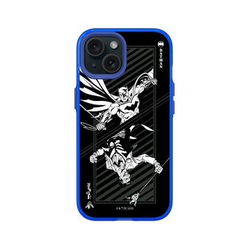 iPhone 15 Clear 激光藍 - Batman 蝙蝠俠 - 小丑與蝙蝠俠撲克牌